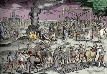 Martyrs at Smithfield, London, c1600