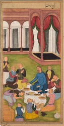 Mary Magdalene Presents Ointment to Jesus, from a Mirror of Holiness, 1602-1604