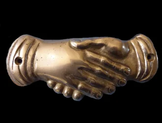 Masonic handshake. Symbol, end of the 19th century