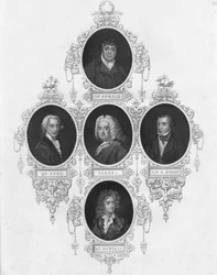 Medallion portraits of British composers, early-mid 19th century