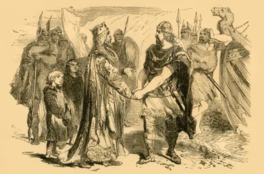 Meeting of Edmund Ironside and Canute on the Isle of Alney in the Severn