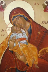 Virgin and Child, Melkite Icon, Nazareth, Israel
