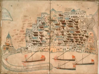Methone, View / Turkish Miniature