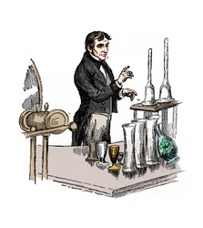 Michael Faraday lecturing at the Royal Institution, London, 1835, 20th century