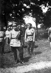 Mikhail Alekseyev, Commander-in-chief of the Volunteer Army, near Ekaterinodar, Russia, 1918