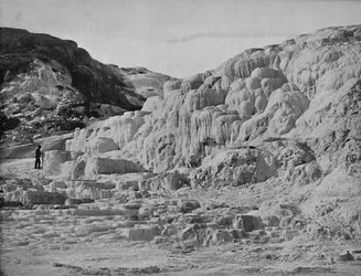 Minerva Terrace, Yellowstone Park, c1897