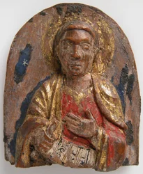 Miniature Relief of Hebrew Prophet Daniel with Scroll, German, 1200-1225