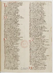 Ménagier de Paris, a Manuscript Page, 1393