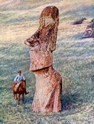 Moai statues, Easter Island, Chile, 1933-1934