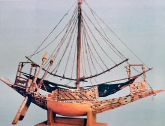 Model Boat with Rigging, Tomb of Tutankhamun