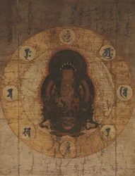 Monju Bosatsu with Eight Sacred Sanskrit Syllables