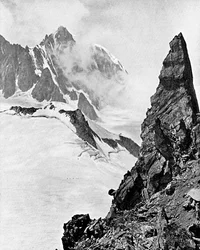 Mont Maudit as seen from the Aiguille Marbrées, the Alps