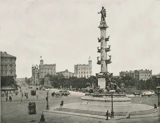 Monument to Wilhelm von Tegetthoff on the Praterstern, Vienna, Austria