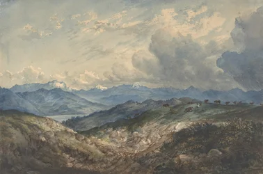 Mountainous Landscape with Approaching Thunderstorm, 19th century