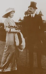 Moura Budberg with her first husband von Benckendorf at the Berlin Horse Racing