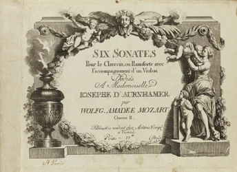 Mozart: Six sonatas for the harpsichord or pianoforte with violin accompaniment dedicated to Mademoiselle