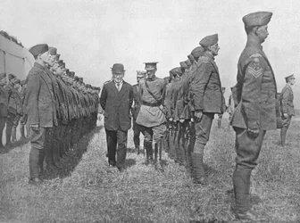 Mr. Asquith Inspecting the Royal Flying Corps, 1915