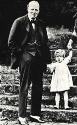 Mr. Churchill with His Daughter