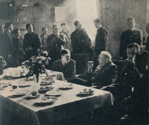 Mr. Churchill with the R.A.F. - 615 Fighter Squadron, 1940s, 1945