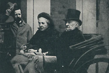 Mr. and Mrs. Gladstone driving through Glasgow at the General Election of 1892