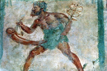 Mural of Mercury, Pompeii, Italy