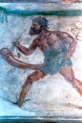 Mural of Mercury, Pompeii, Italy