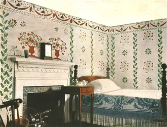 Mural Painting in a Room in Bois House, Riverton, Connecticut, USA, 1928
