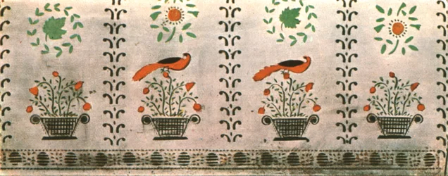 Mural Painting in the Grant Family House, Saco, Maine, USA