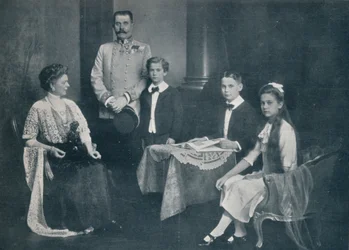 Murdered Archduke Francis Ferdinand with his wife and children, c. 1910