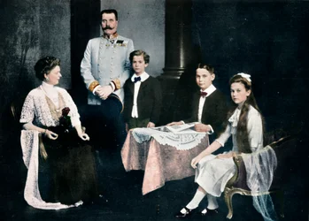 Murdered Archduke Francis Ferdinand with his wife and children, c. 1910