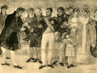 Napoleon Decorating David at the Salon du Louvre, Paris, 1808