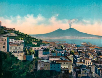 Naples - Panorama from Via Tasso, c1900