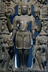 National Museum, New Delhi. Vishnu with consorts. Eastern Ganga dynasty