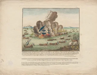 Naval battle between the Russian and Ottoman fleet in the Black Sea on June 28 and 29, 1788