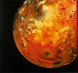 Nearly Full View of Io, One of the Moons of Jupiter