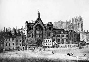 New Palace Yard, Westminster, in the 18th century, c1905
