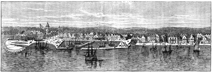 New York in the middle of the 18th century