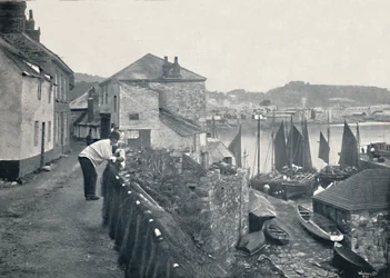 Newlyn - View of the Village and the Harbour