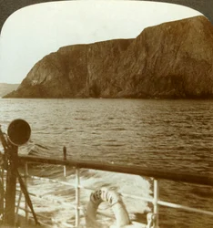 North Cape - from the west - land of the Midnight Sun, near midnight, N. Norway, c. 1905