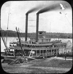 Northern Line Packet Company Paddle Steamer Lake Superior, USA, c1870s