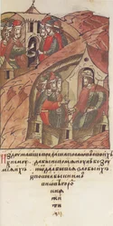 Novgorod veche. The Novgorodians invited Yaroslav II Vsevolodovich to rule over them