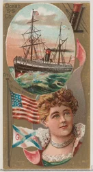 Ocean Steamship Company, from the Ocean and River Steamers series N83 for Duke brand cig