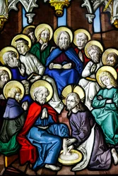 Oeuvre Notre-Dame Museum, Stained glass window, Christ Washing the Feet of the Apostles