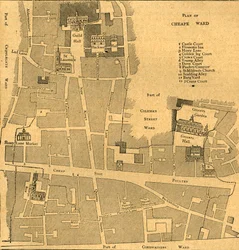 Old Map of the Ward of Cheap, 1897