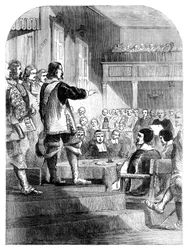 Oliver Cromwell 1599-1658 refusing to accept the crown, c1902