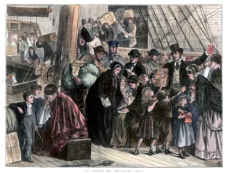 On board the emigrant ship