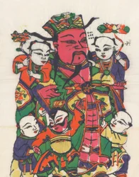 One Hundred Thirty-Five Woodblock Prints Including New Year