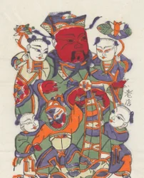 One Hundred Thirty-Five Woodblock Prints Including New Year