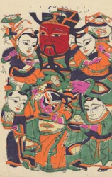 One hundred thirty-five woodblock prints including New Year