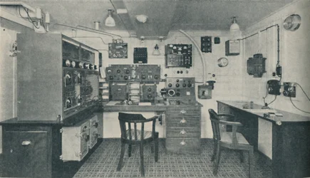 One of the Wireless Cabins in a Modern Liner, 1936